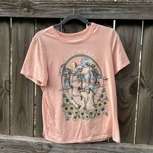 Keep going pink dancing skeletons size large